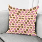 8-Bit Pixel Donut Print Pillow Cover