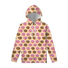 8-Bit Pixel Donut Print Pullover Hoodie