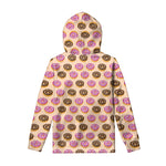 8-Bit Pixel Donut Print Pullover Hoodie