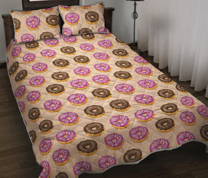 8-Bit Pixel Donut Print Quilt Bed Set