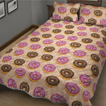 8-Bit Pixel Donut Print Quilt Bed Set