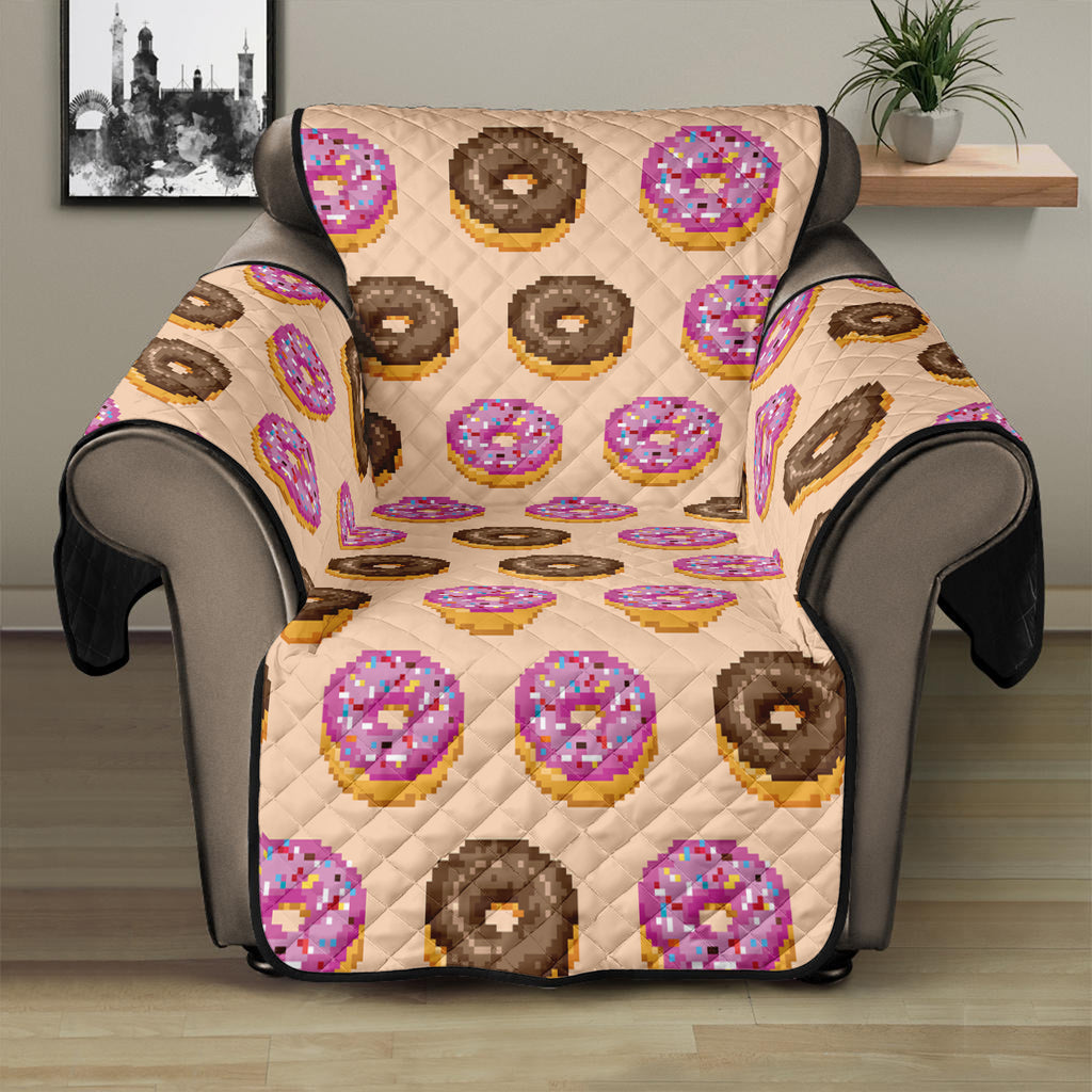 8-Bit Pixel Donut Print Recliner Protector