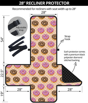 8-Bit Pixel Donut Print Recliner Protector