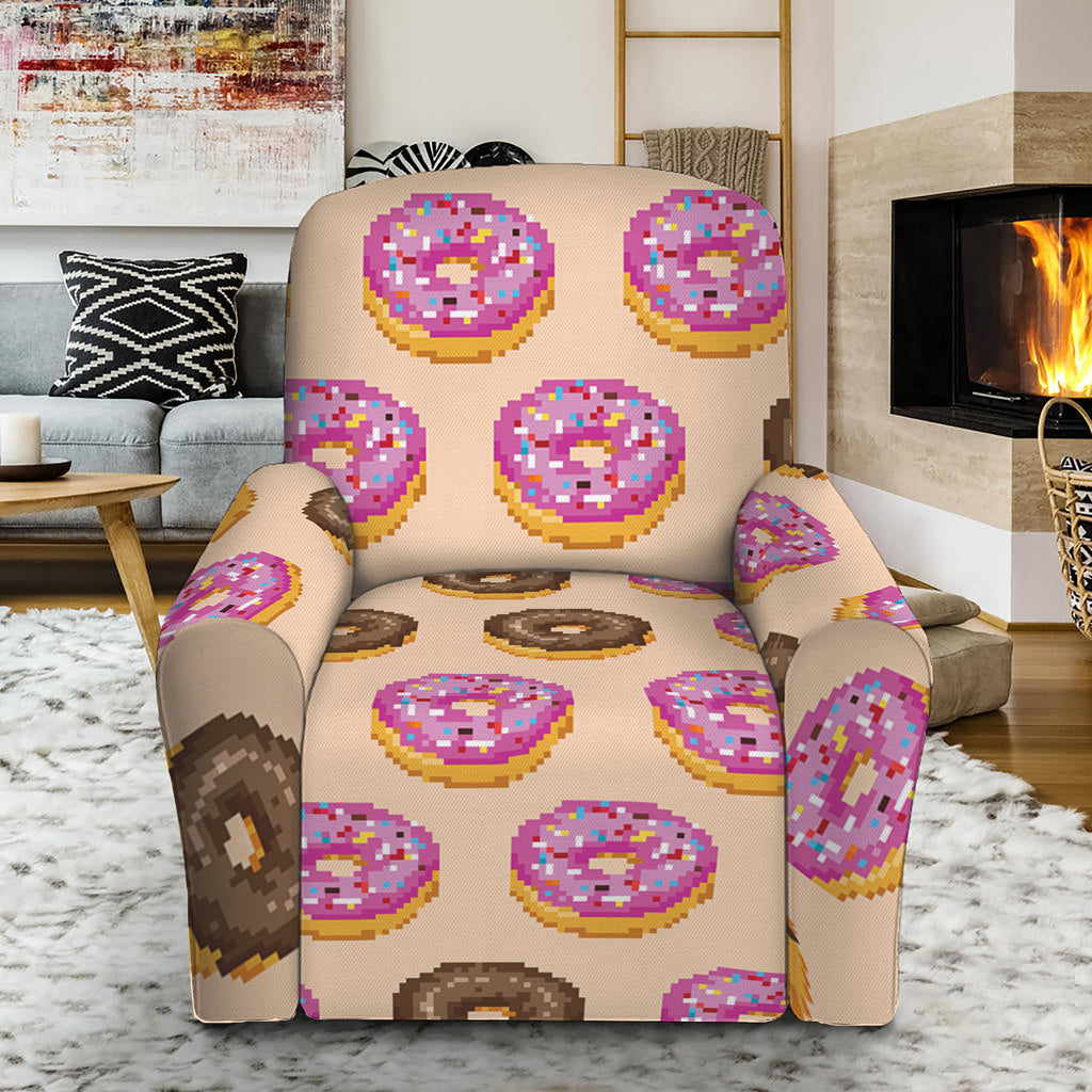 8-Bit Pixel Donut Print Recliner Slipcover