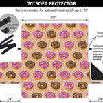 8-Bit Pixel Donut Print Sofa Protector