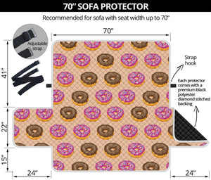 8-Bit Pixel Donut Print Sofa Protector