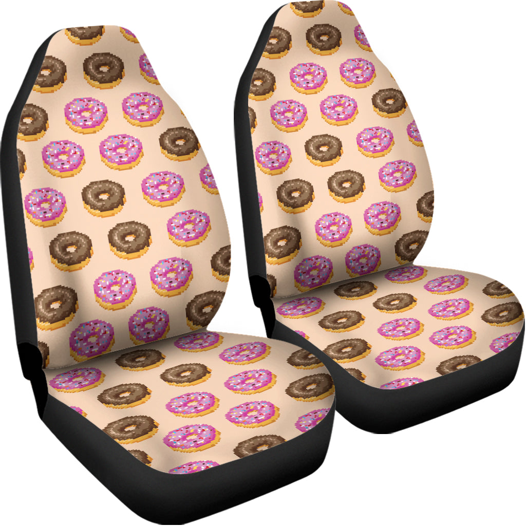 8-Bit Pixel Donut Print Universal Fit Car Seat Covers