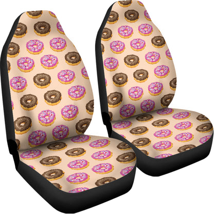 8-Bit Pixel Donut Print Universal Fit Car Seat Covers
