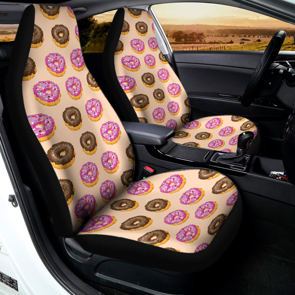 8-Bit Pixel Donut Print Universal Fit Car Seat Covers