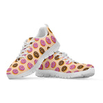 8-Bit Pixel Donut Print White Sneakers