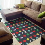 8-Bit Pixel Game Items Print Area Rug