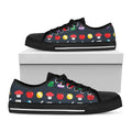 8-Bit Pixel Game Items Print Black Low Top Sneakers