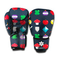8-Bit Pixel Game Items Print Boxing Gloves