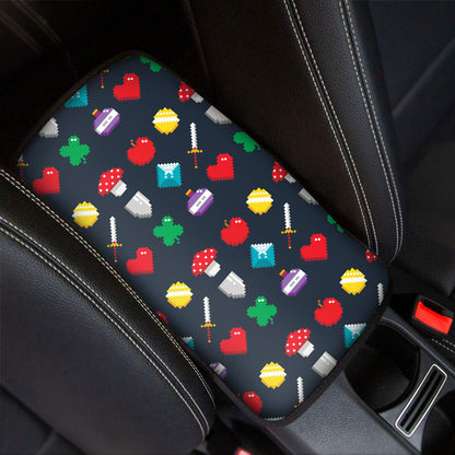 8-Bit Pixel Game Items Print Car Center Console Cover