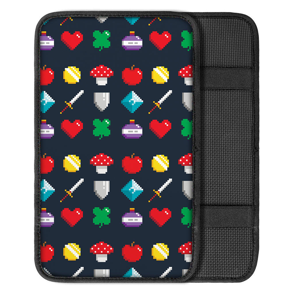8-Bit Pixel Game Items Print Car Center Console Cover