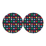 8-Bit Pixel Game Items Print Car Coasters