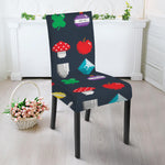 8-Bit Pixel Game Items Print Dining Chair Slipcover