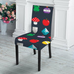 8-Bit Pixel Game Items Print Dining Chair Slipcover