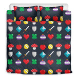 8-Bit Pixel Game Items Print Duvet Cover Bedding Set