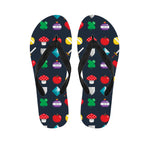 8-Bit Pixel Game Items Print Flip Flops