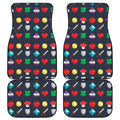 8-Bit Pixel Game Items Print Front and Back Car Floor Mats