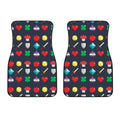 8-Bit Pixel Game Items Print Front Car Floor Mats