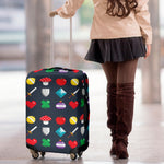 8-Bit Pixel Game Items Print Luggage Cover