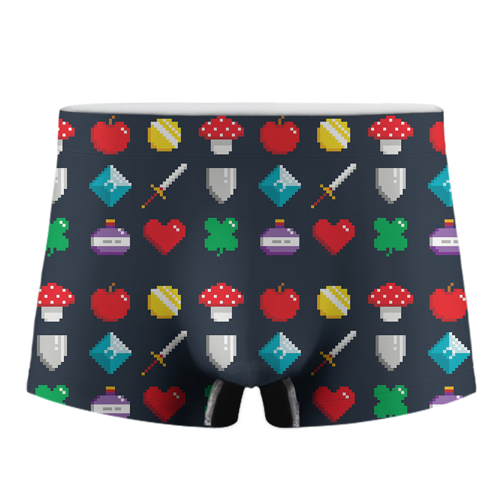 8-Bit Pixel Game Items Print Men's Boxer Briefs