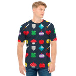 8-Bit Pixel Game Items Print Men's T-Shirt