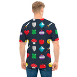 8-Bit Pixel Game Items Print Men's T-Shirt