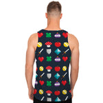 8-Bit Pixel Game Items Print Men's Tank Top