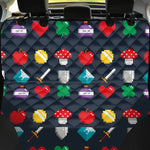 8-Bit Pixel Game Items Print Pet Car Back Seat Cover