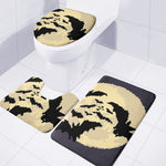 8-Bit Pixel Halloween Bat Print 3 Piece Bath Mat Set