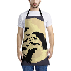 8-Bit Pixel Halloween Bat Print Apron