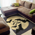 8-Bit Pixel Halloween Bat Print Floor Mat