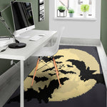 8-Bit Pixel Halloween Bat Print Area Rug