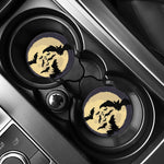 8-Bit Pixel Halloween Bat Print Car Coasters