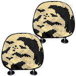 8-Bit Pixel Halloween Bat Print Car Headrest Covers