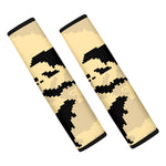 8-Bit Pixel Halloween Bat Print Car Seat Belt Covers