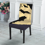 8-Bit Pixel Halloween Bat Print Dining Chair Slipcover