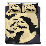 8-Bit Pixel Halloween Bat Print Duvet Cover Bedding Set