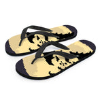8-Bit Pixel Halloween Bat Print Flip Flops