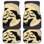 8-Bit Pixel Halloween Bat Print Front and Back Car Floor Mats
