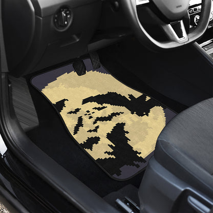 8-Bit Pixel Halloween Bat Print Front and Back Car Floor Mats