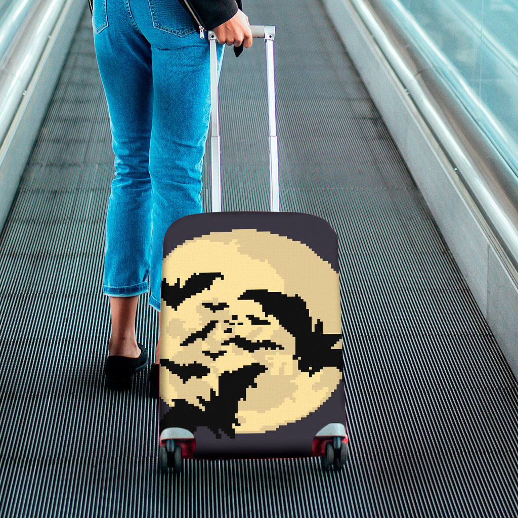 8-Bit Pixel Halloween Bat Print Luggage Cover
