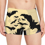 8-Bit Pixel Halloween Bat Print Men's Boxer Briefs