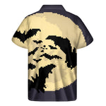 8-Bit Pixel Halloween Bat Print Men's Short Sleeve Shirt