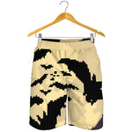 8-Bit Pixel Halloween Bat Print Men's Shorts