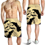 8-Bit Pixel Halloween Bat Print Men's Shorts