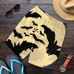 8-Bit Pixel Halloween Bat Print Men's Shorts